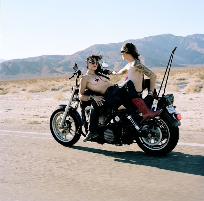 Girls on a motorcycle in Ngerulmud