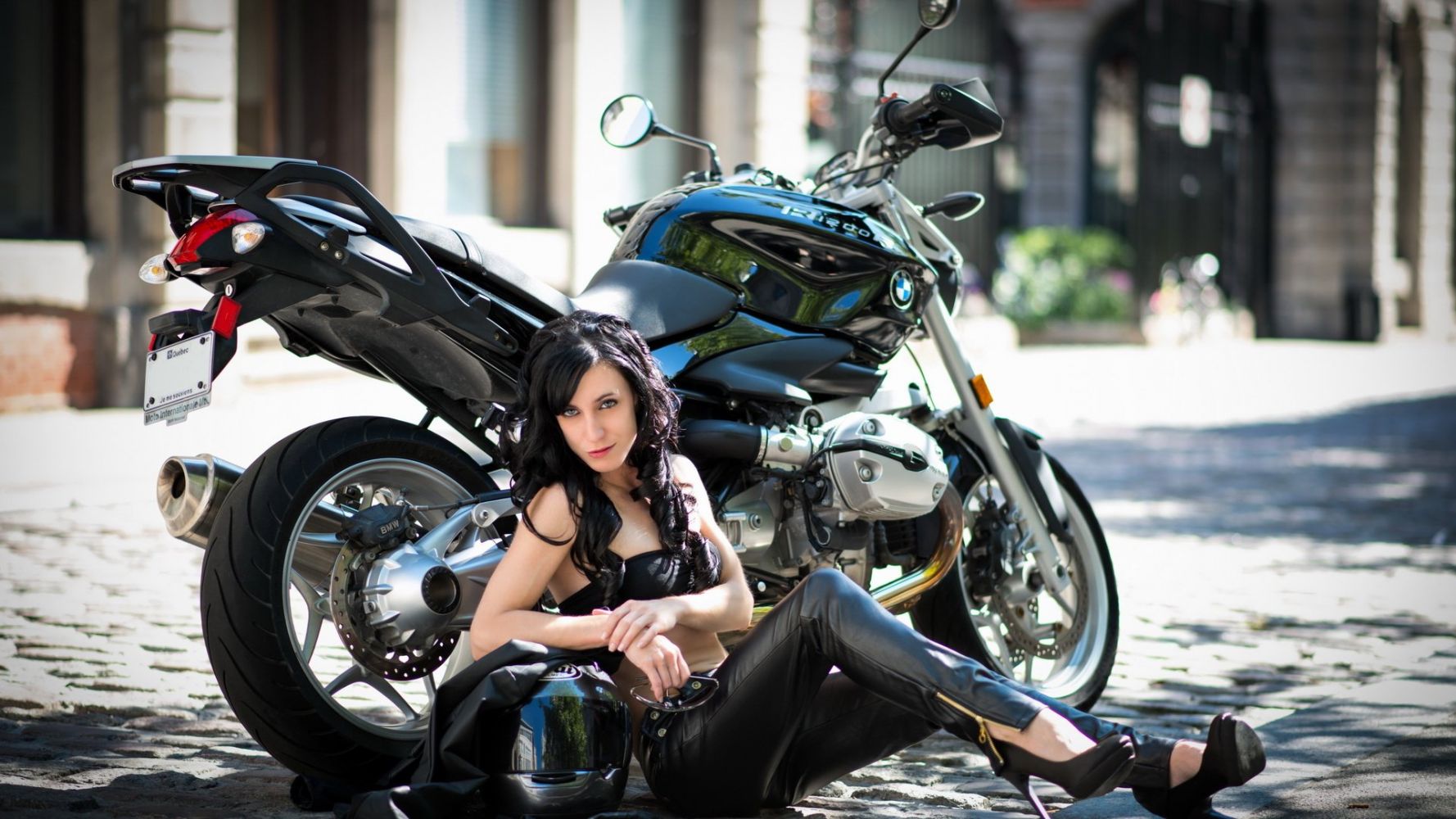 European women on bikes in Ngerulmud