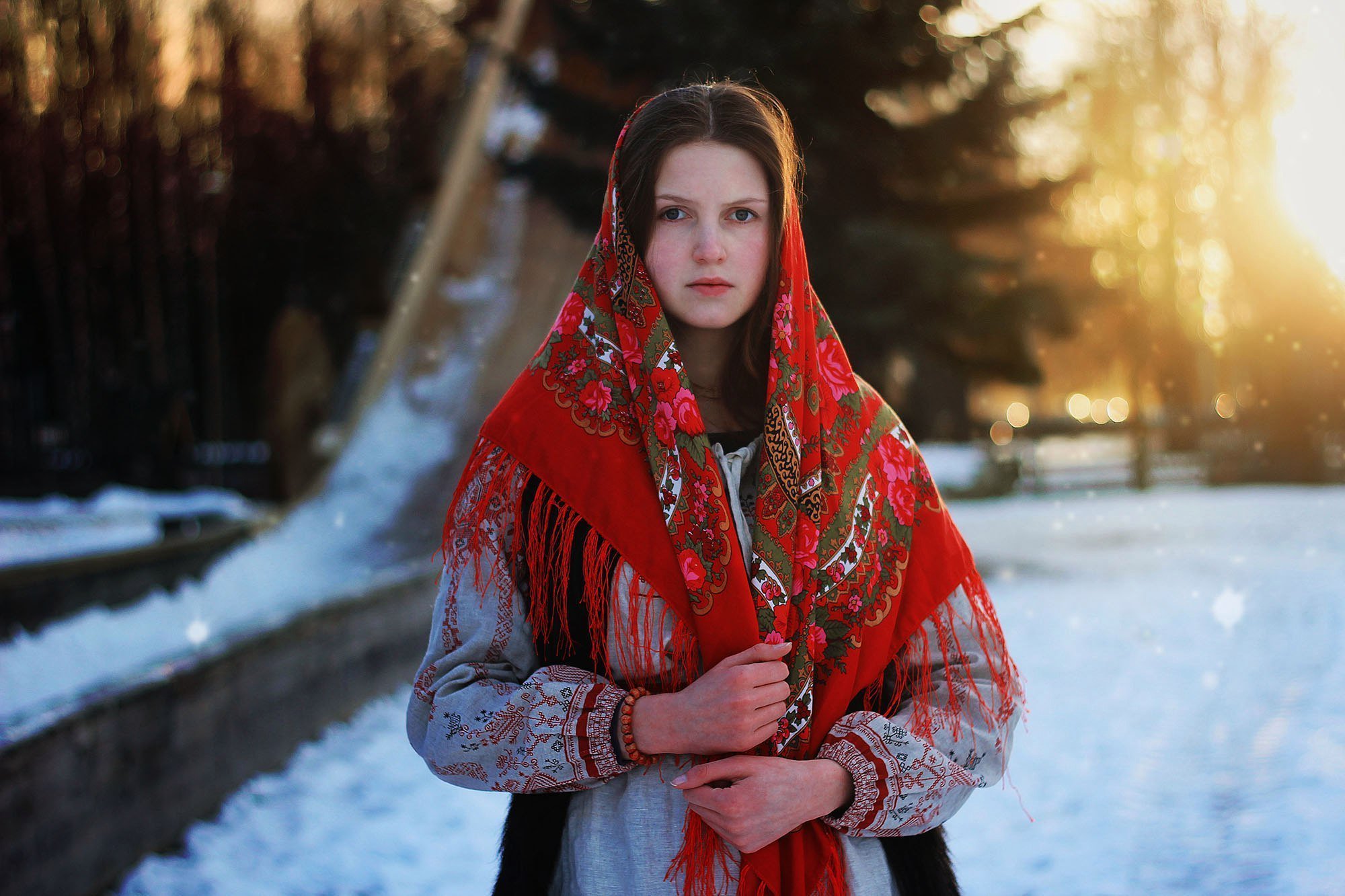 Girls in Slavic costumes in Ngerulmud