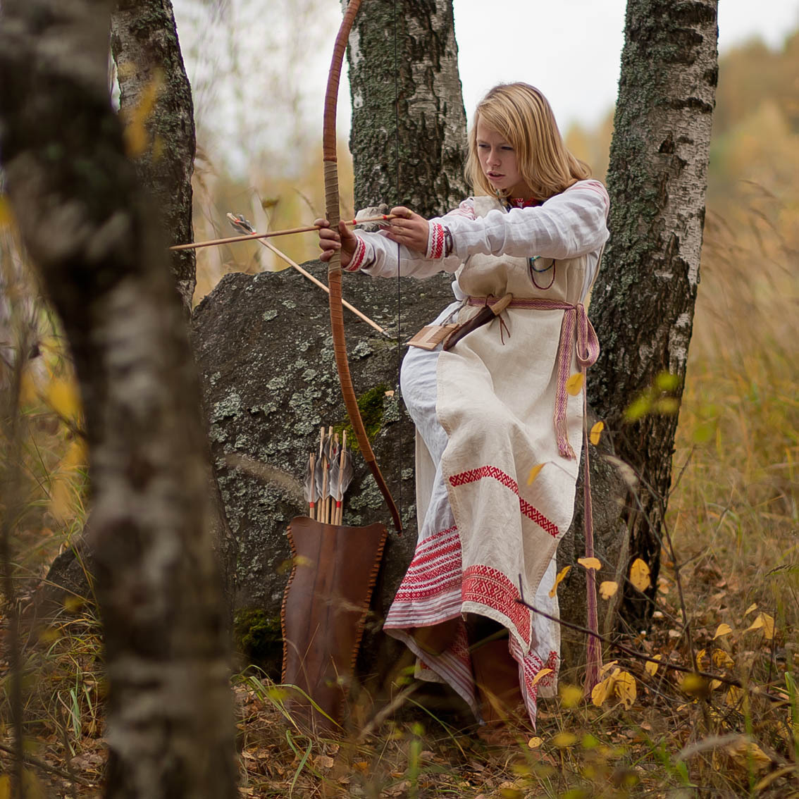 Sexy photo Girls in Slavic costumes in Ngerulmud